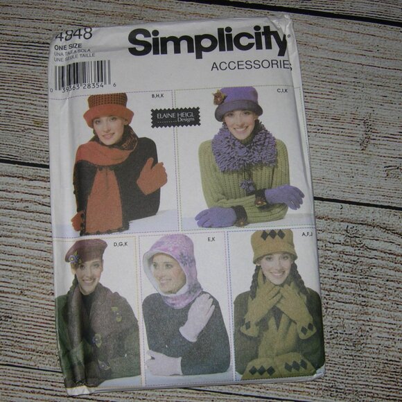 Simplicity Other - Simplicity Sewing Pattern 4848 Hats, Gloves, Accessories